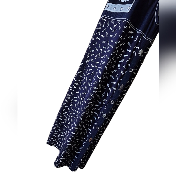 Studio X Fish Print Linen Blend Midi Dress - Picture 5 of 6